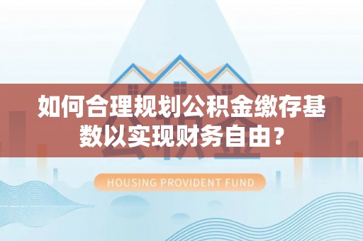 普格如何合理规划公积金缴存基数以实现财务自由？