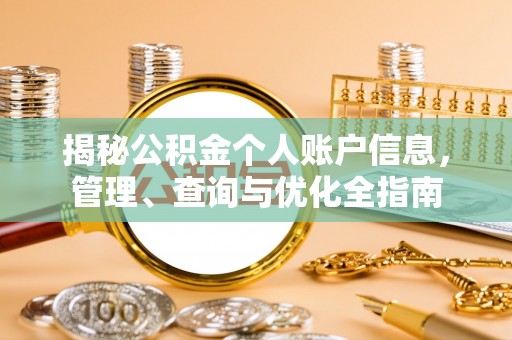 普格揭秘公积金个人账户信息，管理、查询与优化全指南