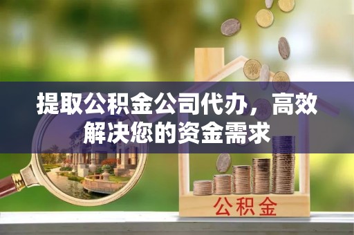 普格提取公积金公司代办，高效解决您的资金需求