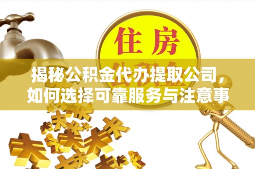 普格揭秘公积金代办提取公司，如何选择可靠服务与注意事项