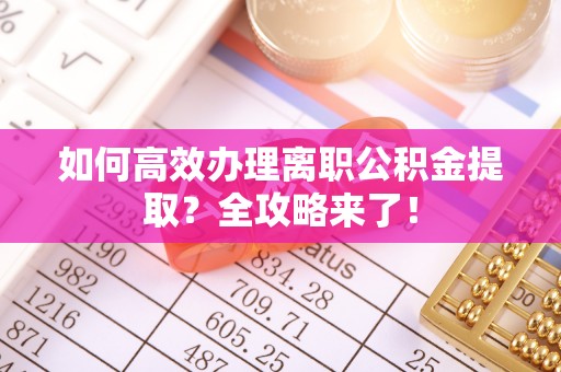 普格如何高效办理离职公积金提取？全攻略来了！