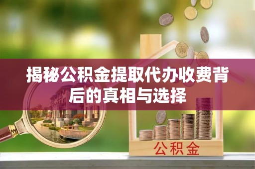 普格揭秘公积金提取代办收费背后的真相与选择