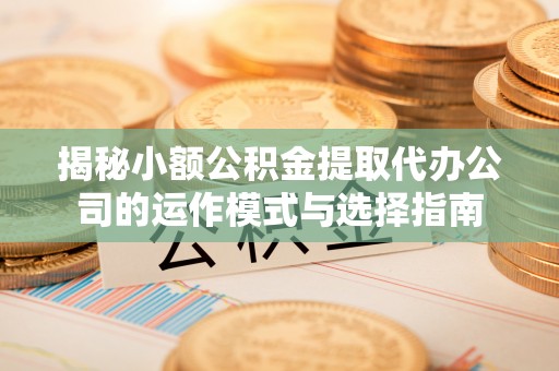 普格揭秘小额公积金提取代办公司的运作模式与选择指南