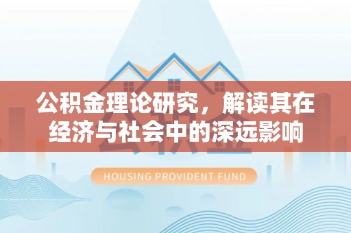 普格公积金理论研究，解读其在经济与社会中的深远影响