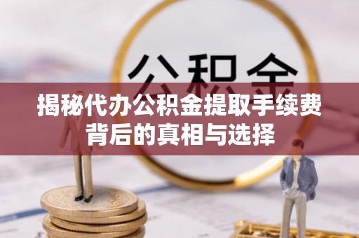 普格揭秘代办公积金提取手续费背后的真相与选择