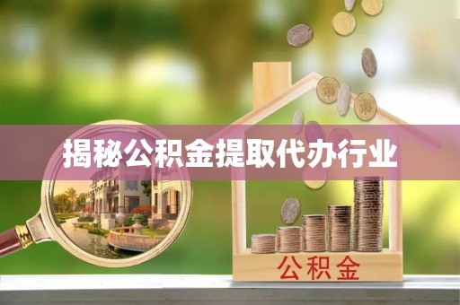 普格揭秘公积金提取代办行业