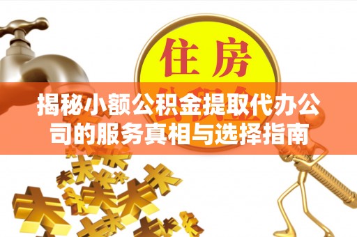 普格揭秘小额公积金提取代办公司的服务真相与选择指南