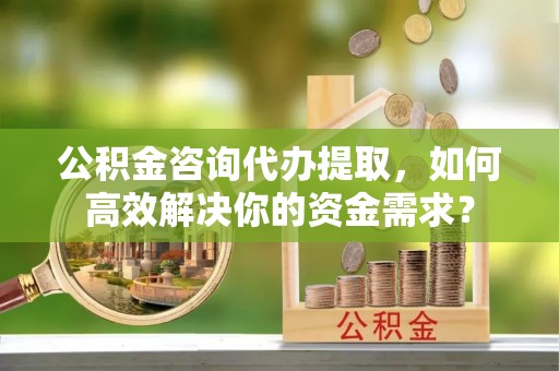 普格公积金咨询代办提取，如何高效解决你的资金需求？