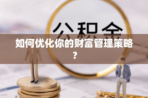 普格如何优化你的财富管理策略？