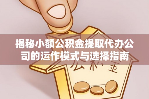 普格揭秘小额公积金提取代办公司的运作模式与选择指南